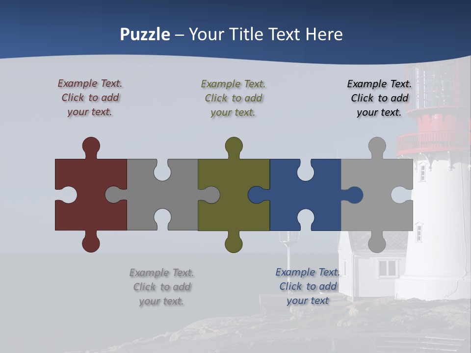 Lighthouse On The Shore PowerPoint Template