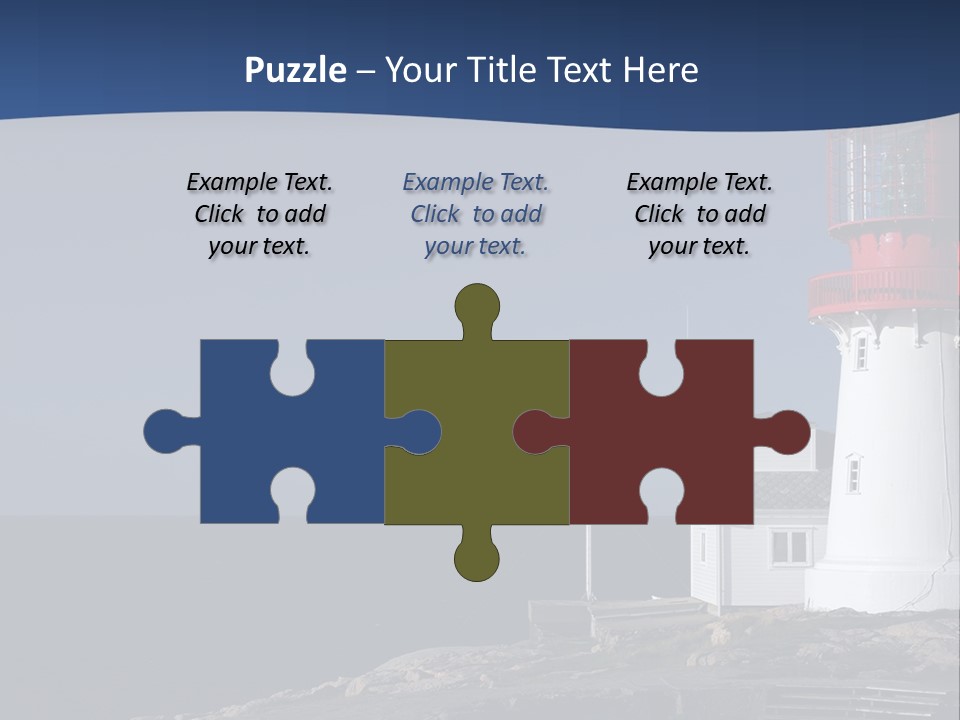 Lighthouse On The Shore PowerPoint Template