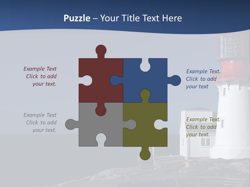 Lighthouse On The Shore PowerPoint Template