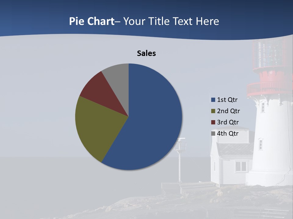 Lighthouse On The Shore PowerPoint Template