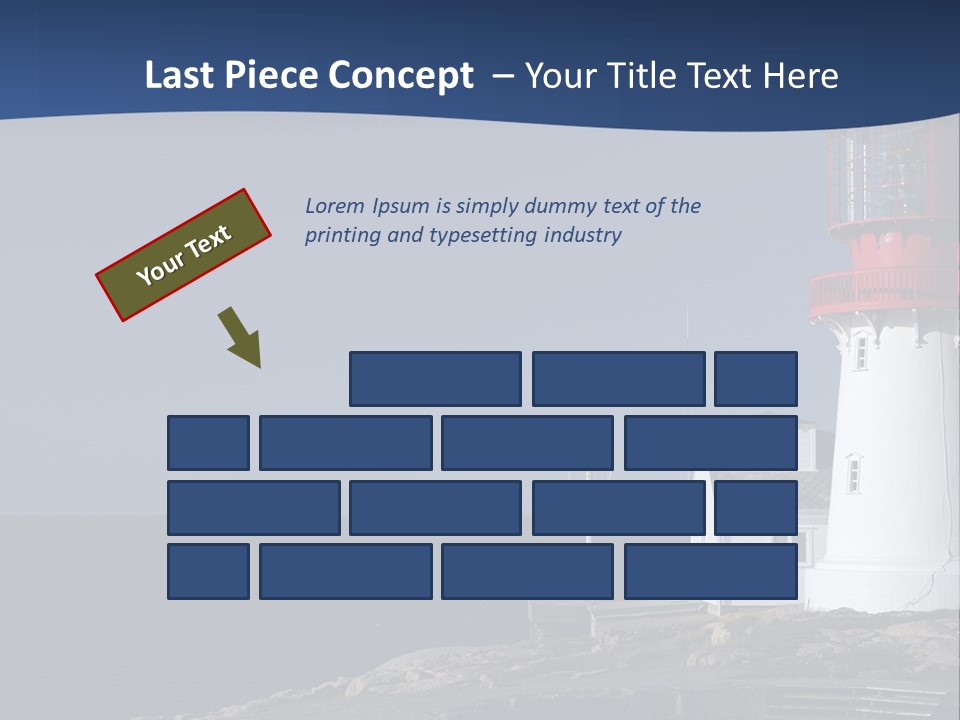 Lighthouse On The Shore PowerPoint Template