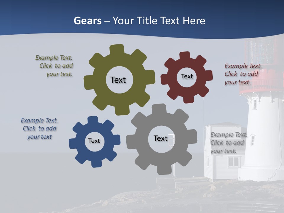 Lighthouse On The Shore PowerPoint Template