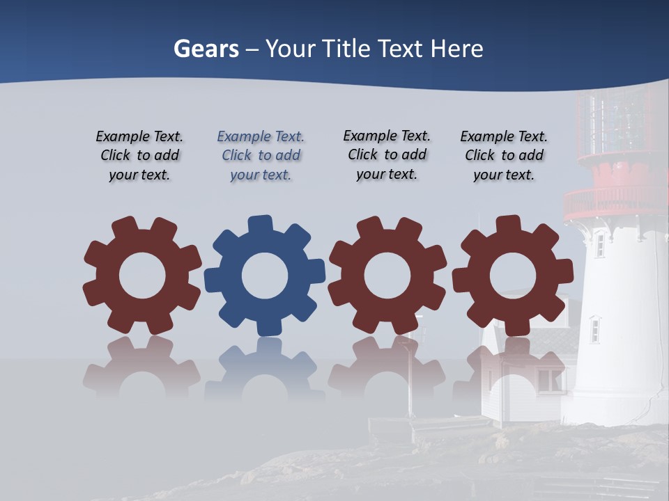 Lighthouse On The Shore PowerPoint Template