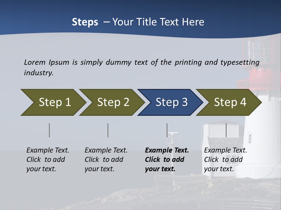 Lighthouse On The Shore PowerPoint Template