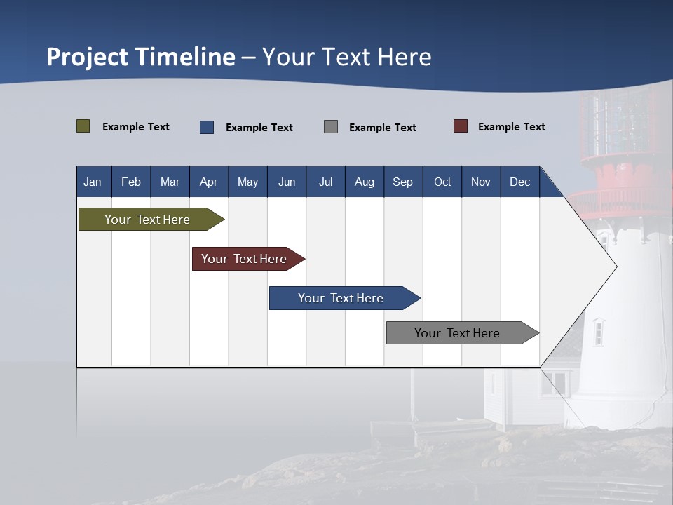 Lighthouse On The Shore PowerPoint Template