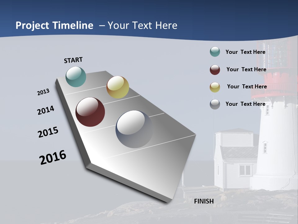 Lighthouse On The Shore PowerPoint Template