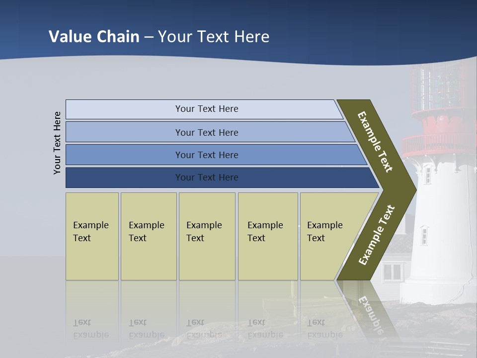 Lighthouse On The Shore PowerPoint Template