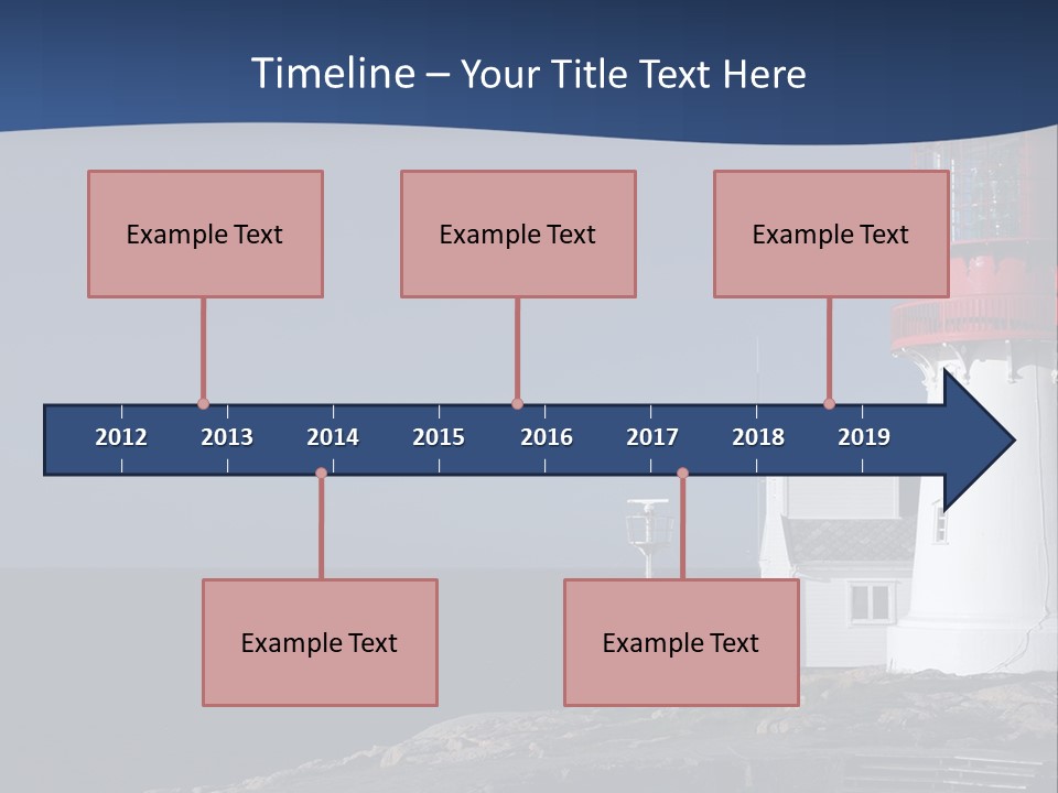 Lighthouse On The Shore PowerPoint Template