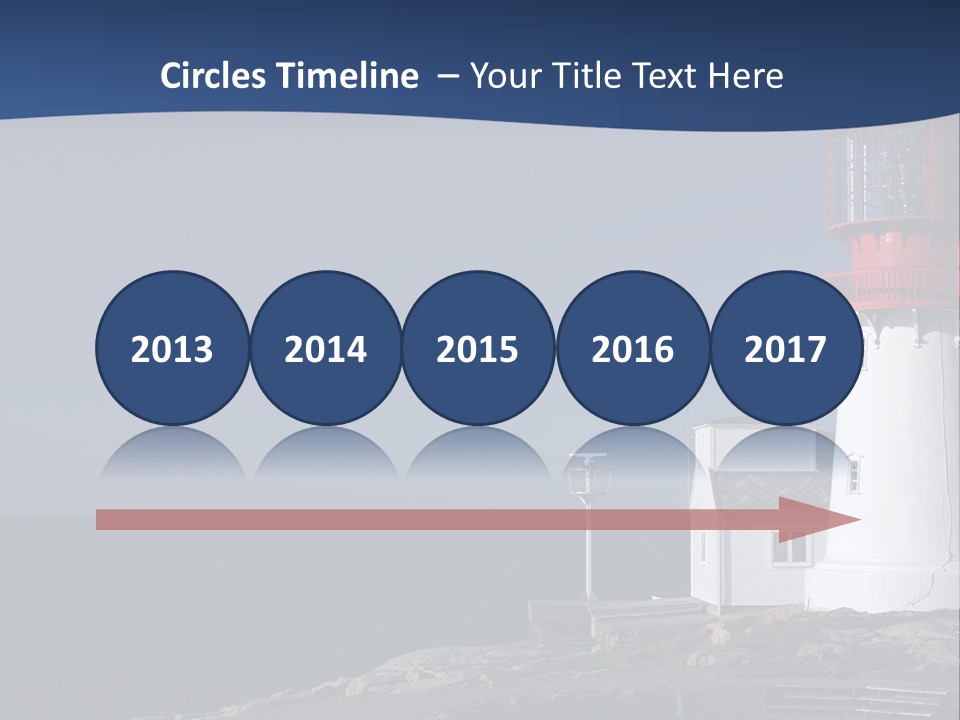 Lighthouse On The Shore PowerPoint Template