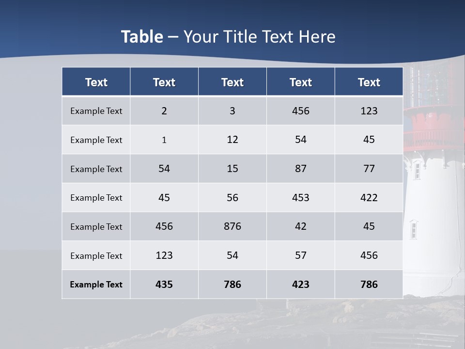 Lighthouse On The Shore PowerPoint Template