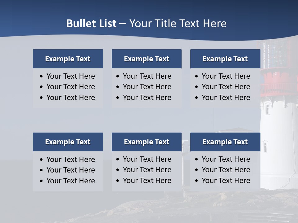 Lighthouse On The Shore PowerPoint Template