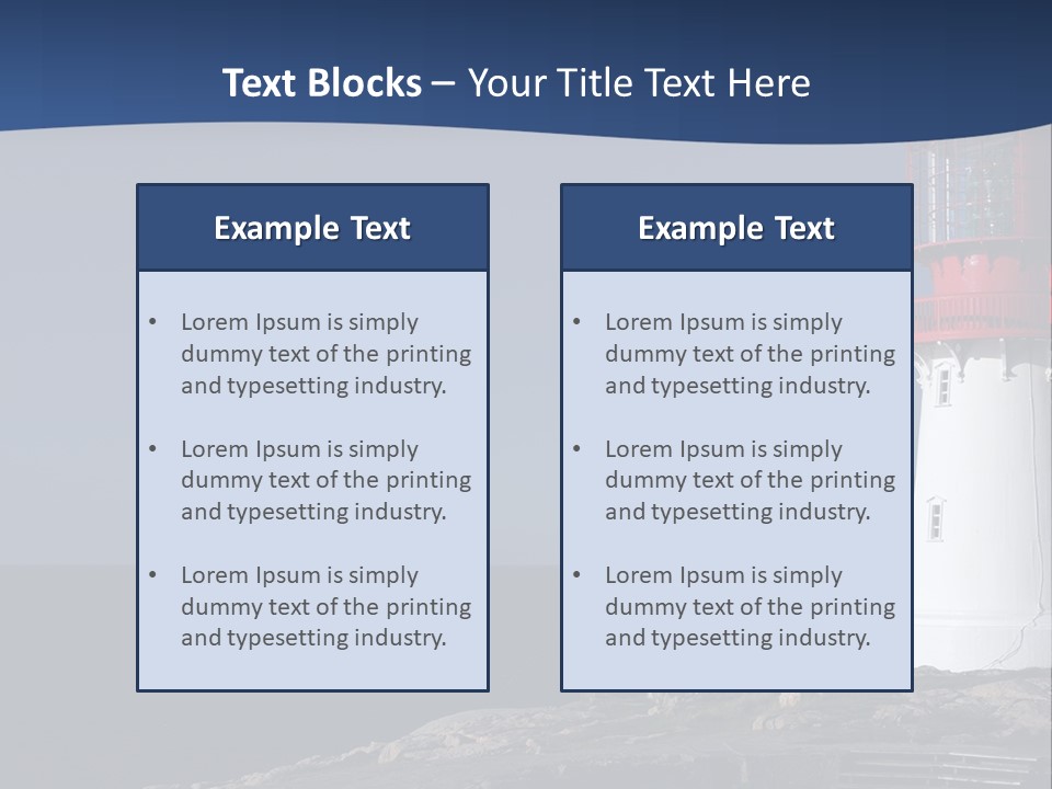 Lighthouse On The Shore PowerPoint Template