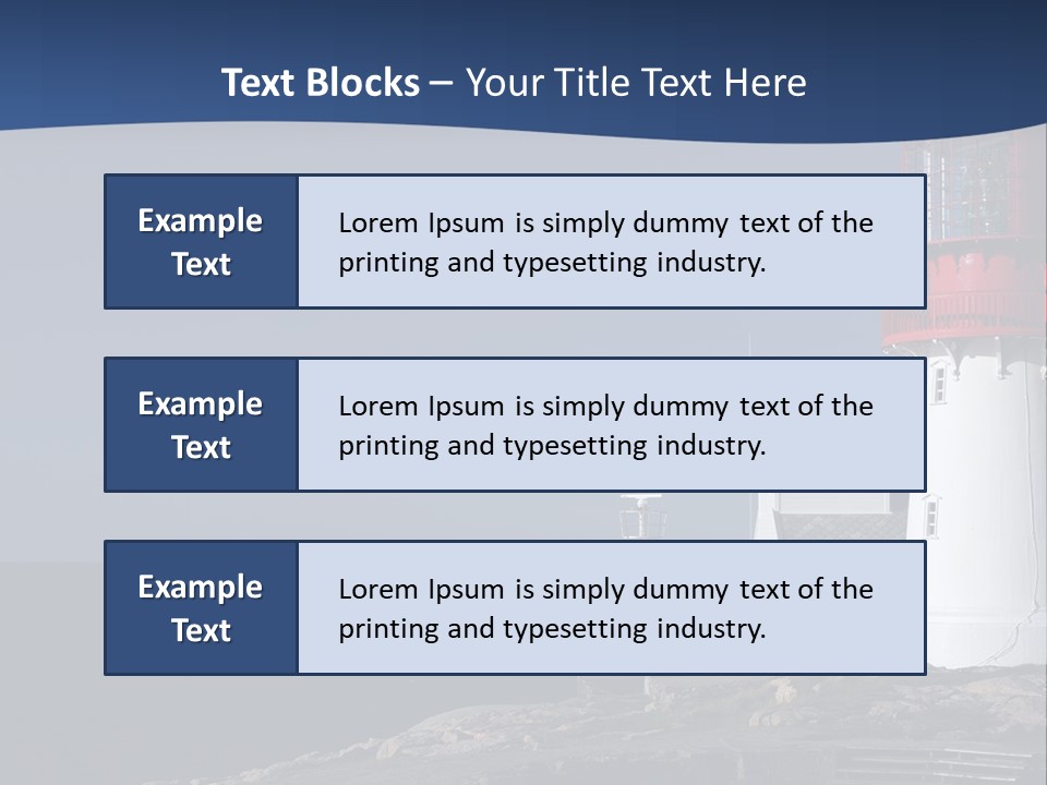 Lighthouse On The Shore PowerPoint Template