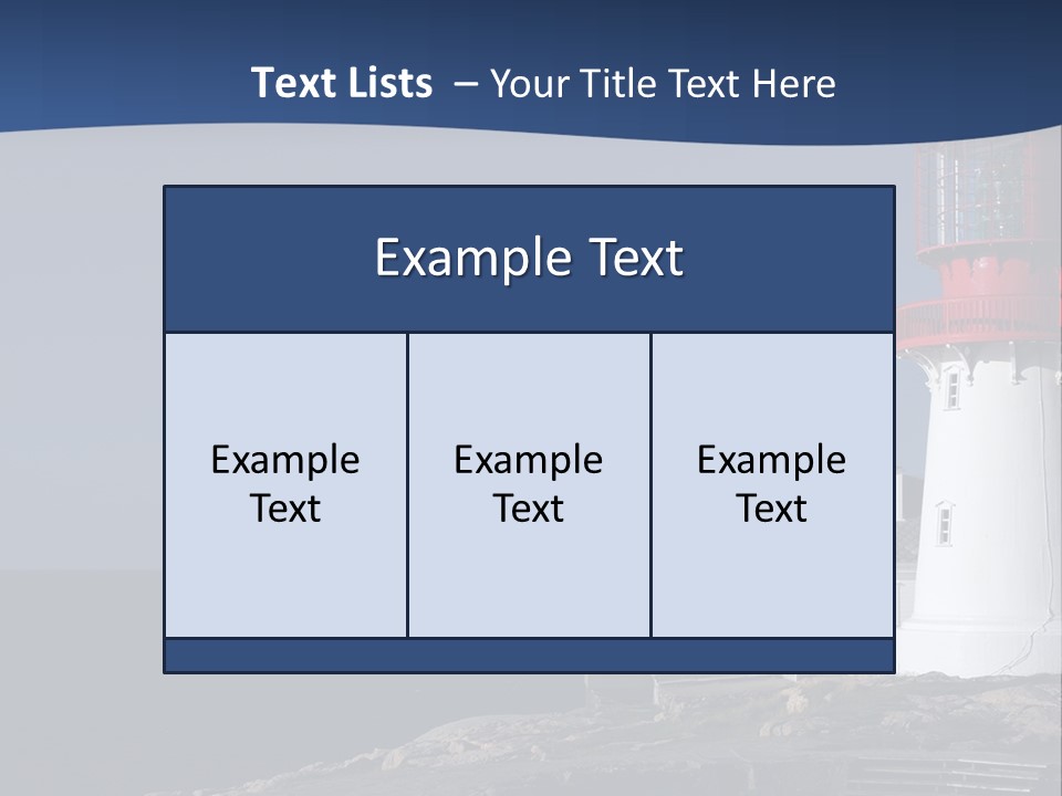 Lighthouse On The Shore PowerPoint Template