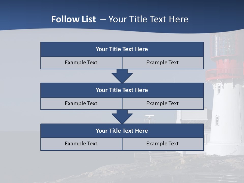 Lighthouse On The Shore PowerPoint Template