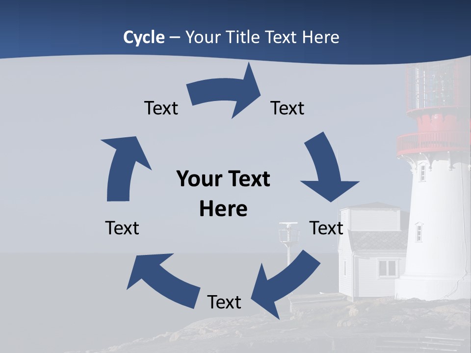 Lighthouse On The Shore PowerPoint Template