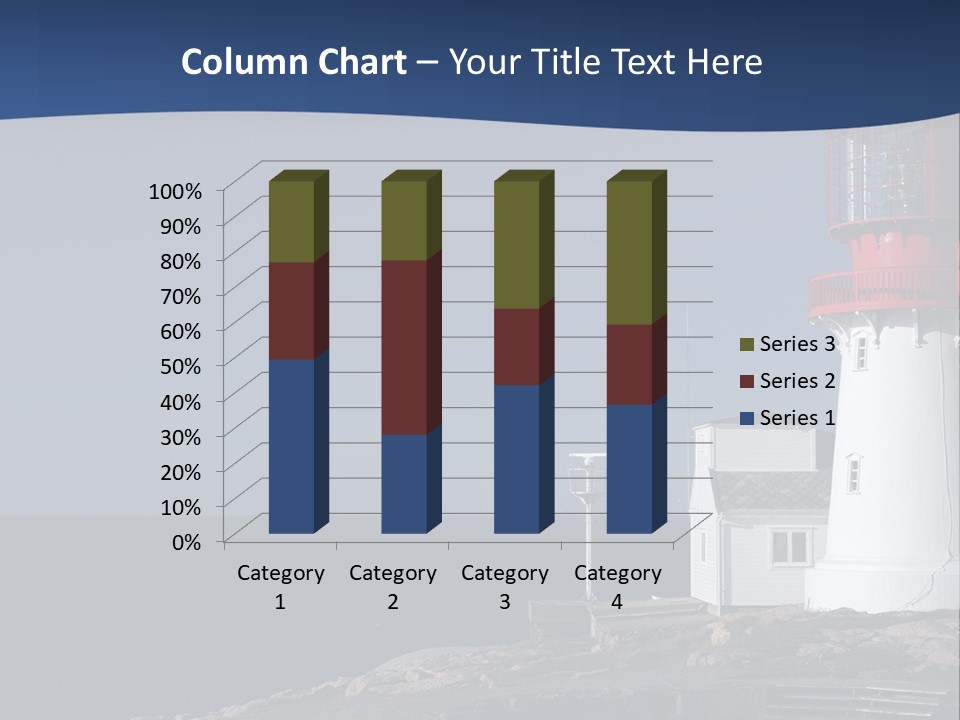 Lighthouse On The Shore PowerPoint Template