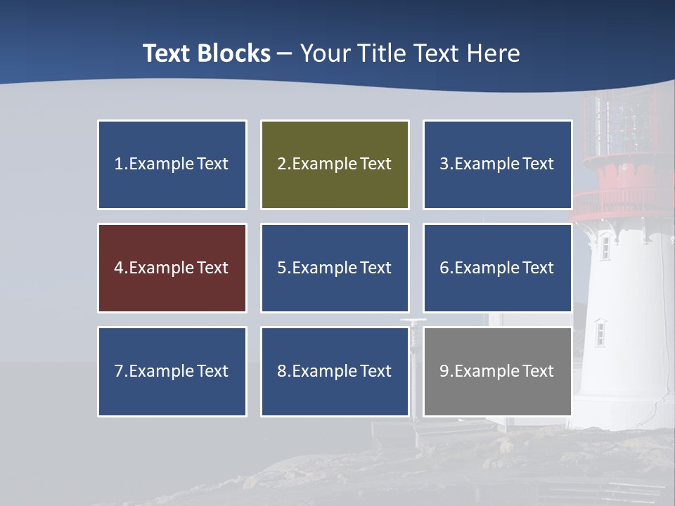 Lighthouse On The Shore PowerPoint Template