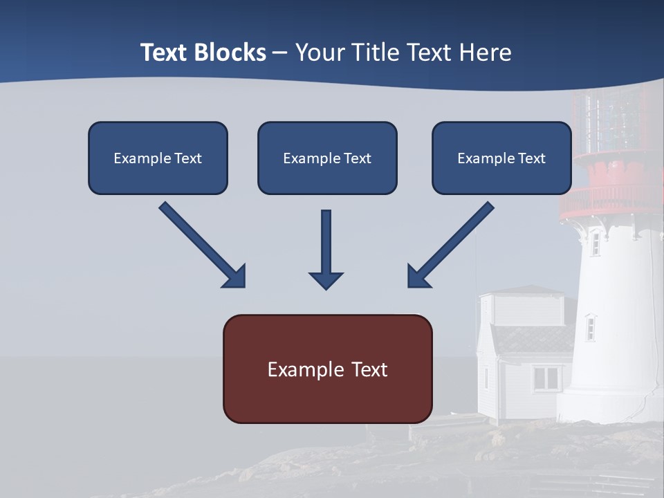 Lighthouse On The Shore PowerPoint Template