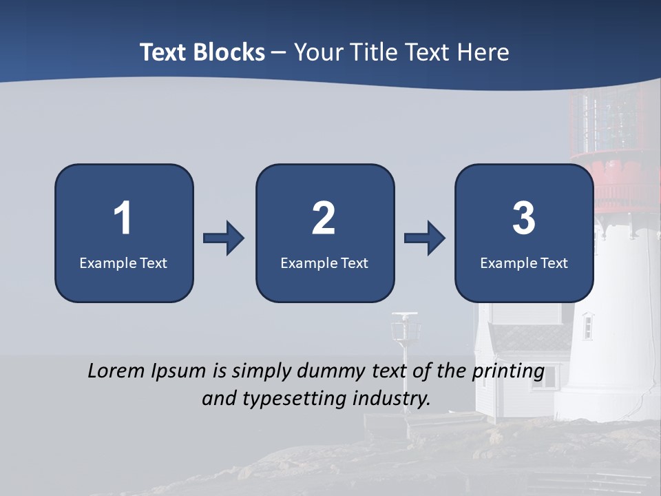 Lighthouse On The Shore PowerPoint Template