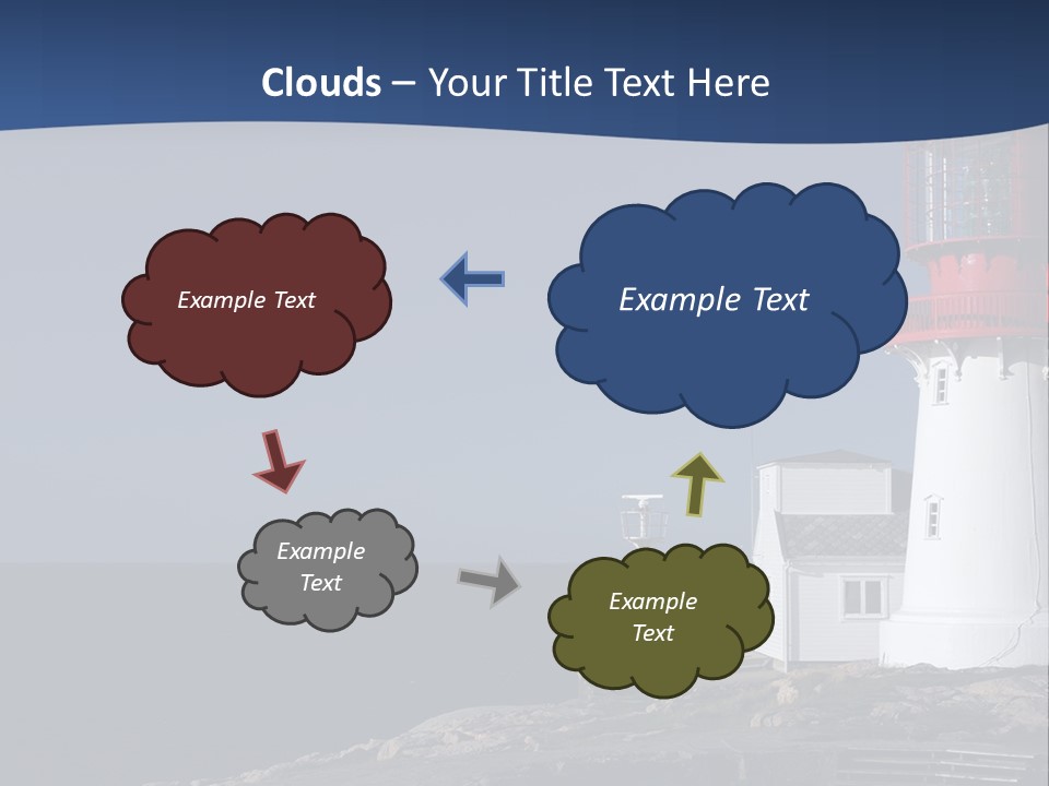 Lighthouse On The Shore PowerPoint Template