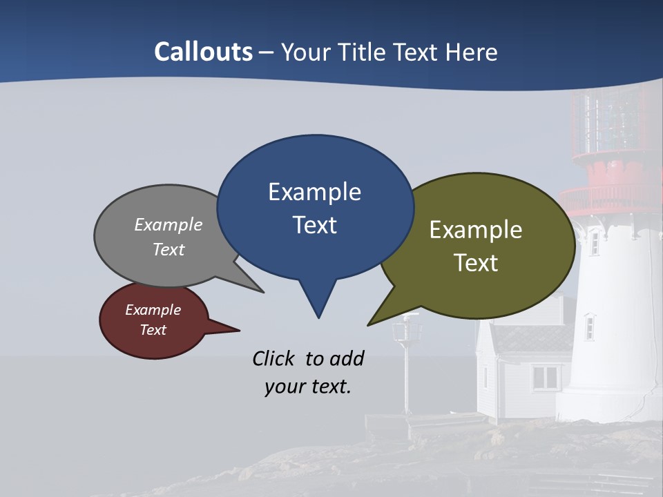 Lighthouse On The Shore PowerPoint Template