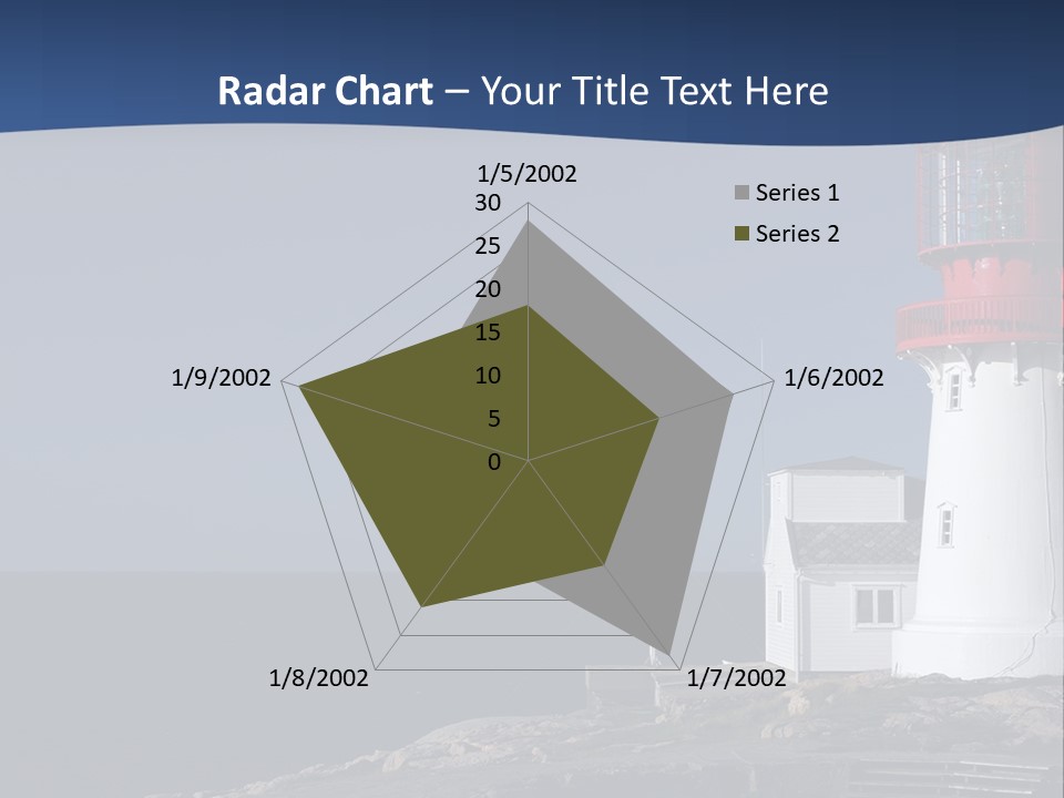 Lighthouse On The Shore PowerPoint Template