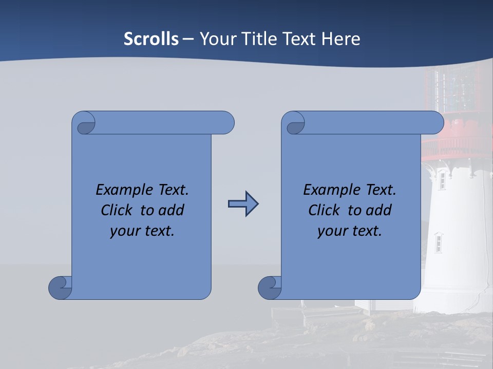 Lighthouse On The Shore PowerPoint Template
