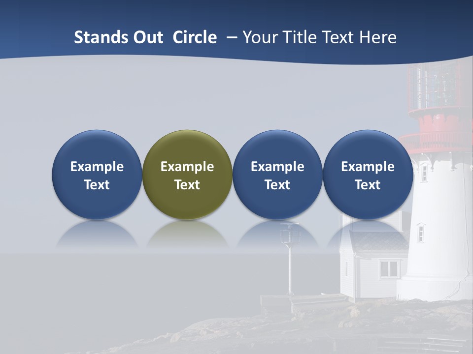 Lighthouse On The Shore PowerPoint Template