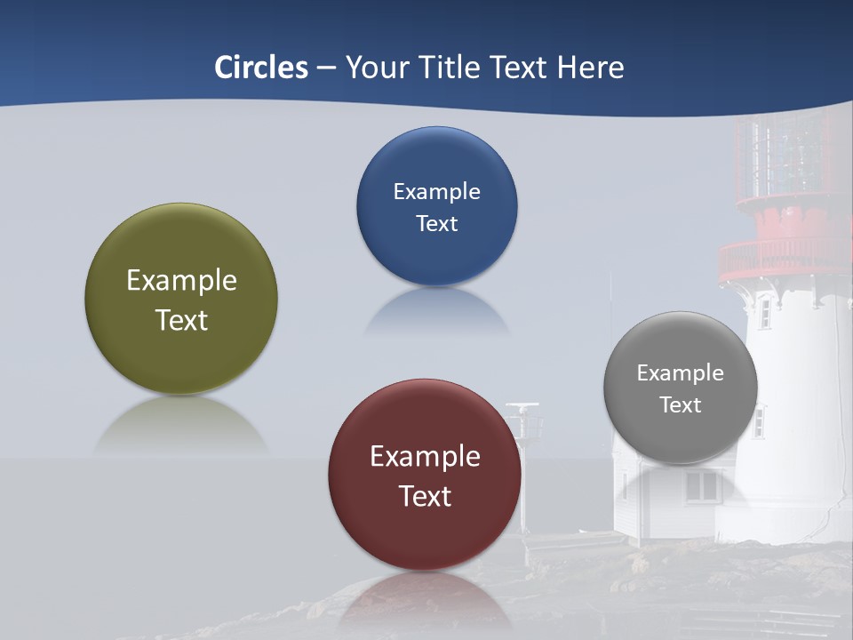 Lighthouse On The Shore PowerPoint Template