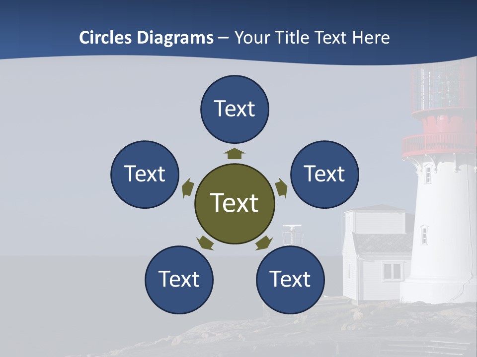 Lighthouse On The Shore PowerPoint Template