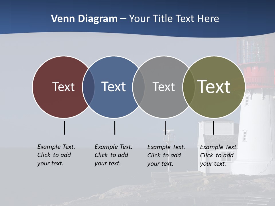 Lighthouse On The Shore PowerPoint Template