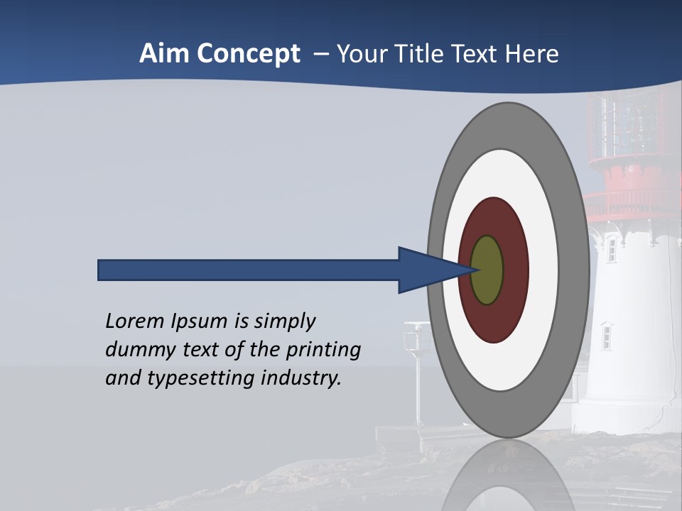 Lighthouse On The Shore PowerPoint Template