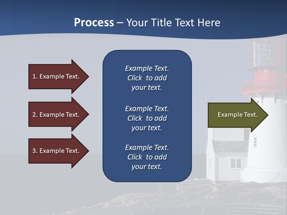 Lighthouse On The Shore PowerPoint Template