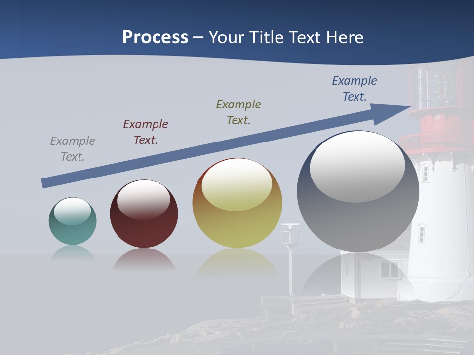 Lighthouse On The Shore PowerPoint Template