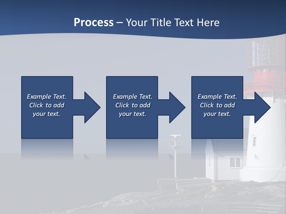 Lighthouse On The Shore PowerPoint Template