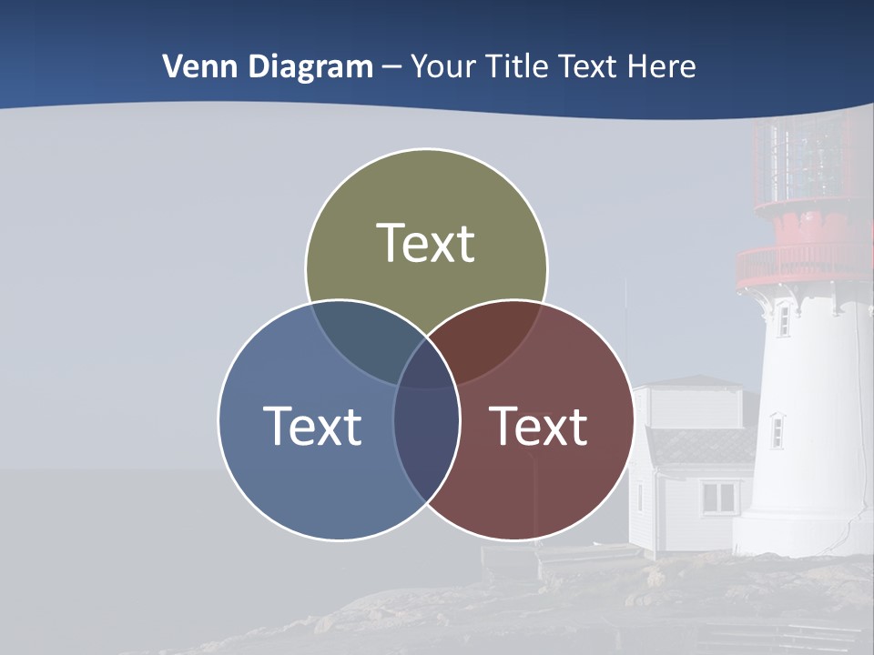 Lighthouse On The Shore PowerPoint Template