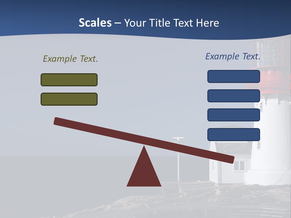 Lighthouse On The Shore PowerPoint Template