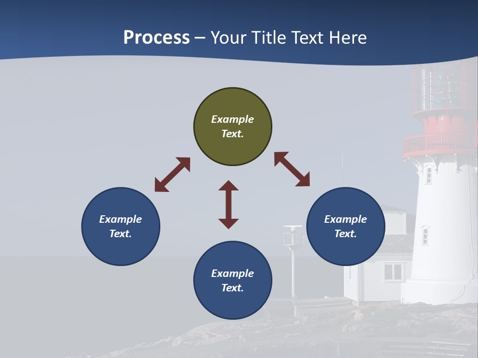 Lighthouse On The Shore PowerPoint Template