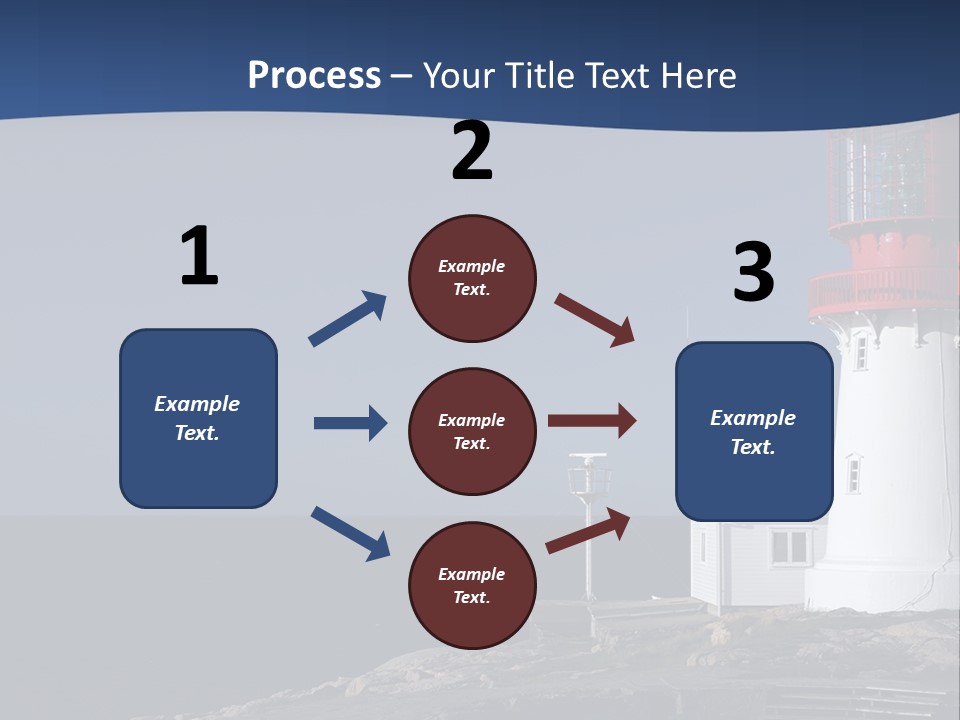 Lighthouse On The Shore PowerPoint Template