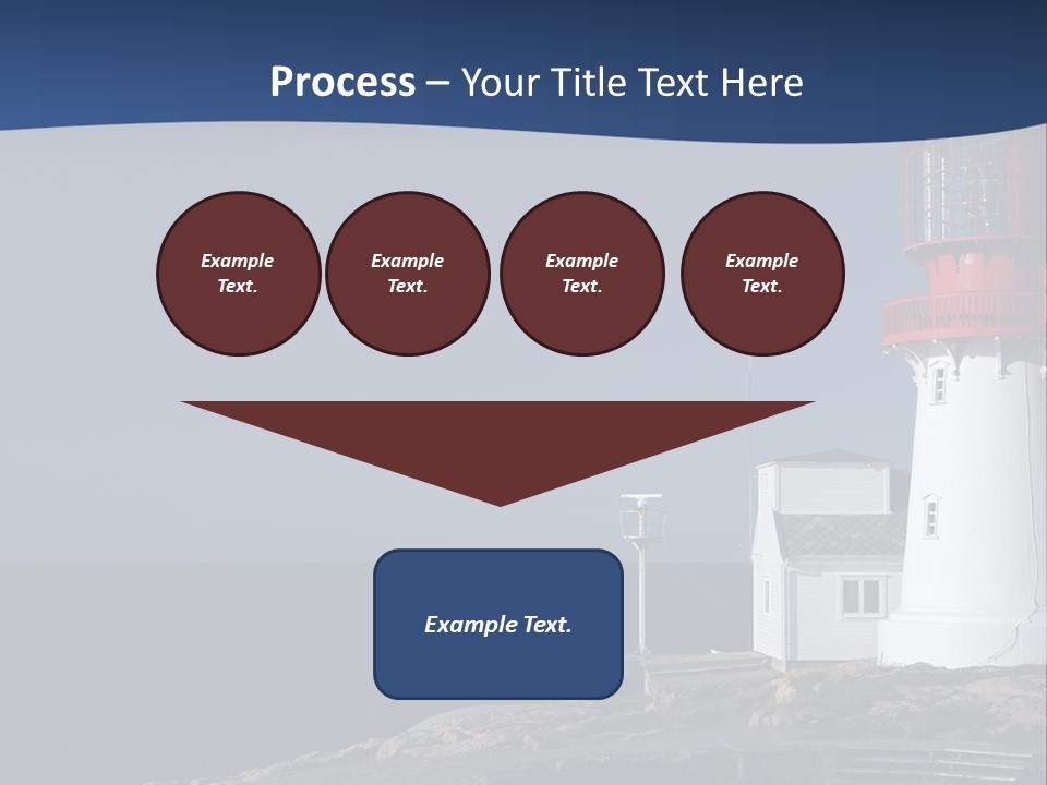 Lighthouse On The Shore PowerPoint Template