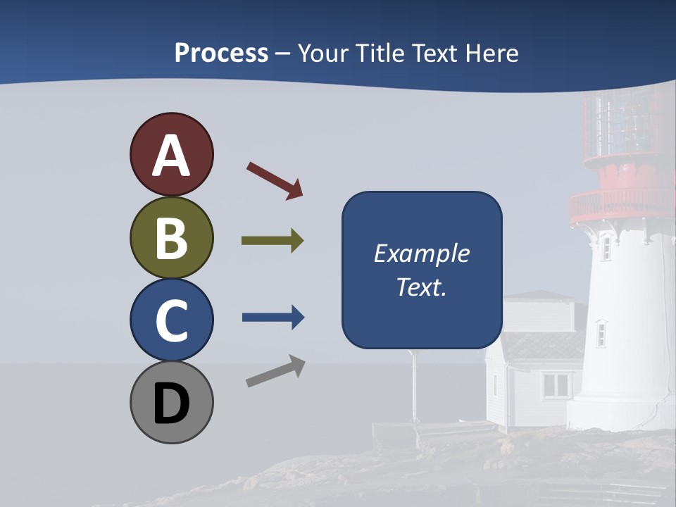 Lighthouse On The Shore PowerPoint Template