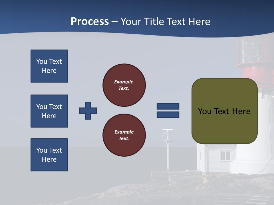 Lighthouse On The Shore PowerPoint Template
