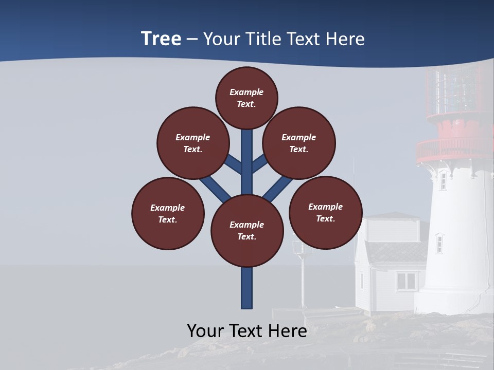 Lighthouse On The Shore PowerPoint Template