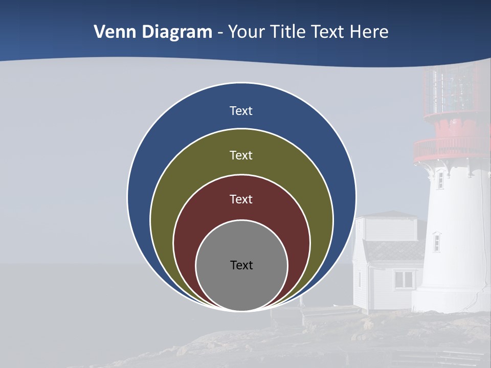 Lighthouse On The Shore PowerPoint Template