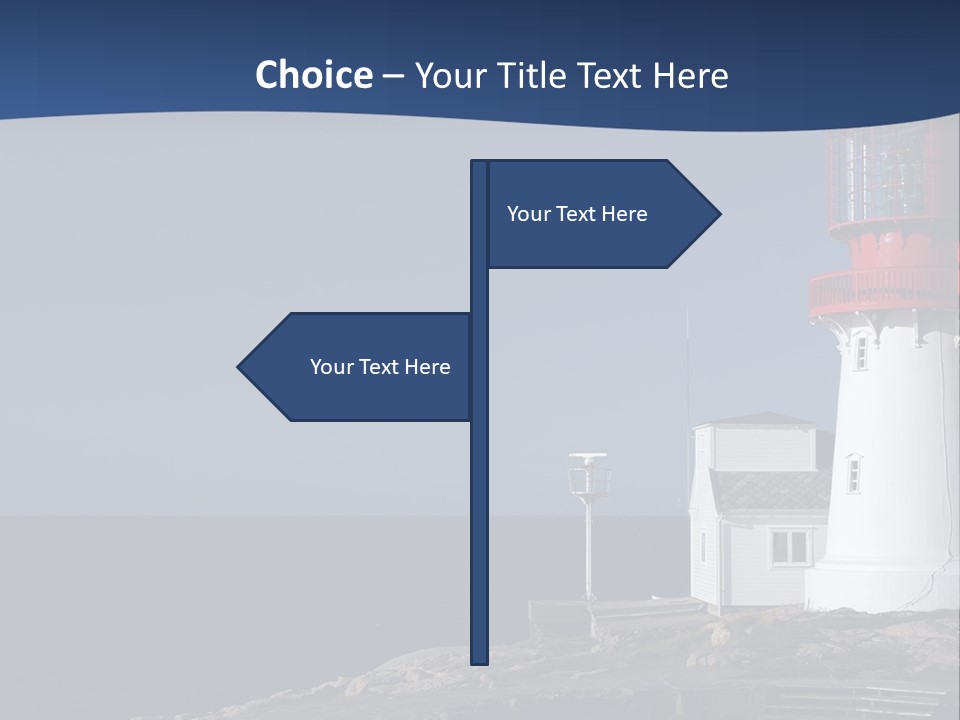 Lighthouse On The Shore PowerPoint Template