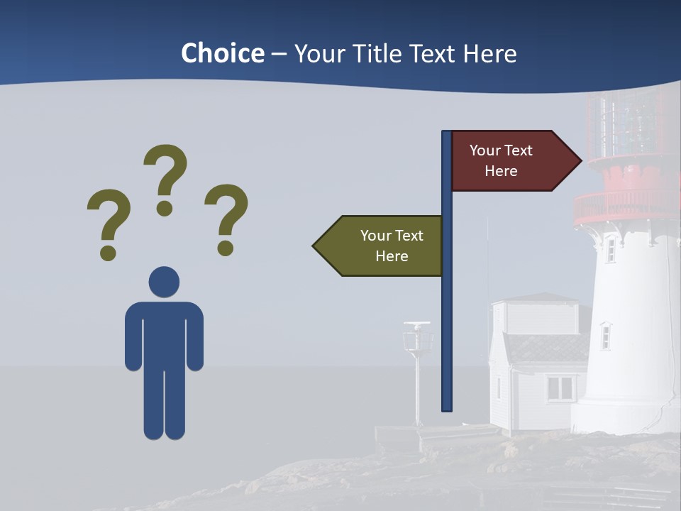 Lighthouse On The Shore PowerPoint Template