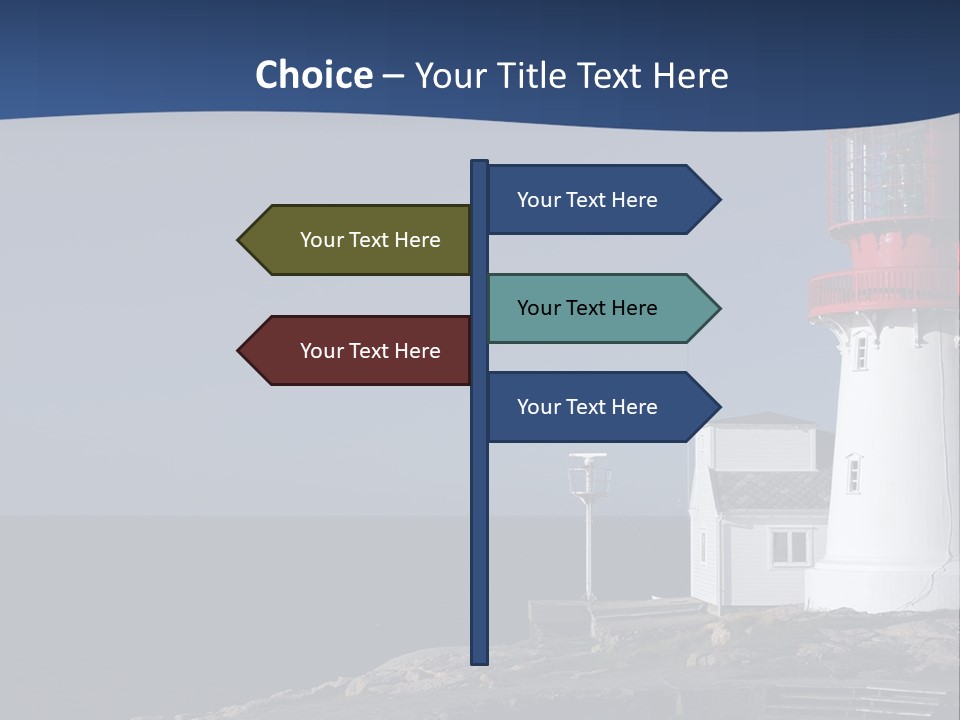 Lighthouse On The Shore PowerPoint Template