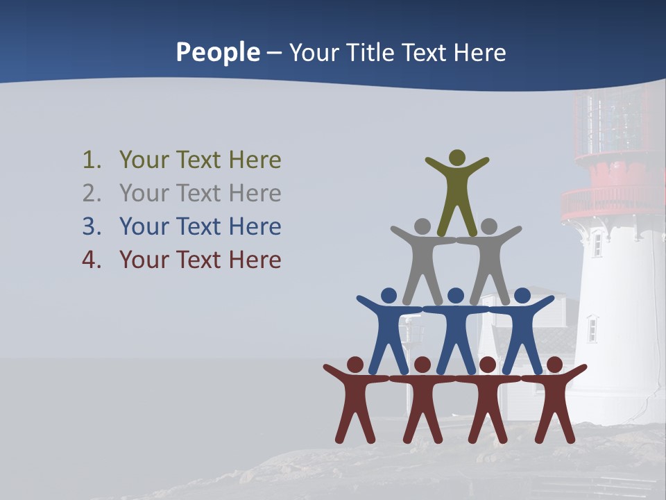 Lighthouse On The Shore PowerPoint Template