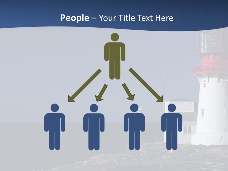 Lighthouse On The Shore PowerPoint Template